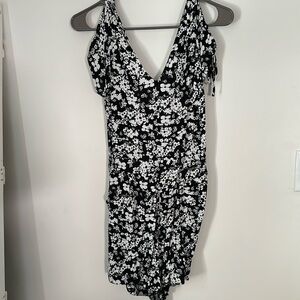 Express tie back floral romper